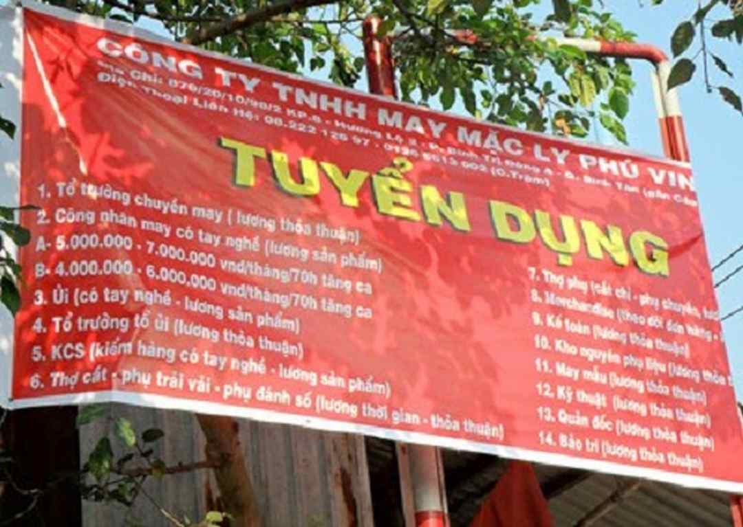 Kích thước băng rôn tuyển dụng