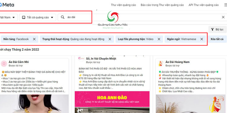 Thư viện quảng cáo Facebook và các tính năng hỗ trợ người dùng